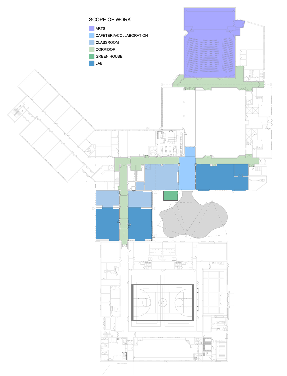 JR-SR_FIRST FLOOR PLAN SCOPE OF WORK